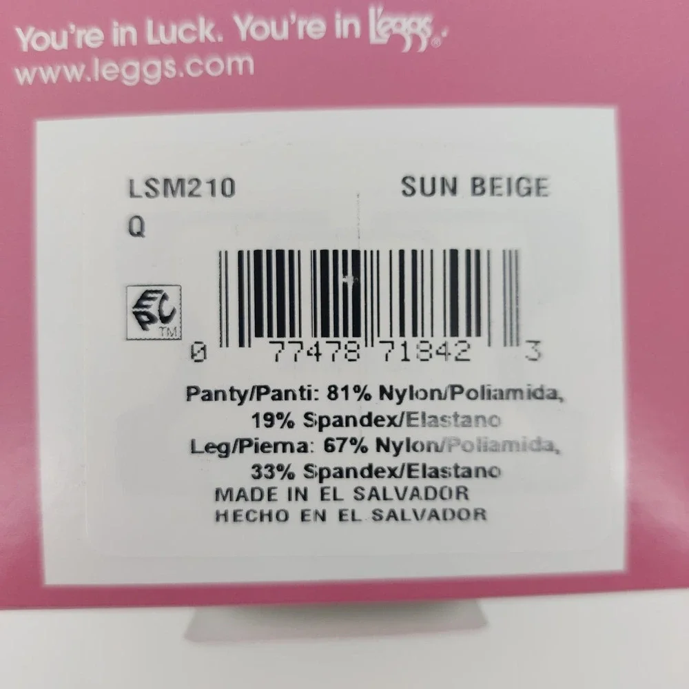 Leggs Sun Beige Q Silken Mist Ultra Sheer Leg Control Run Resistant